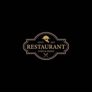 Logo Templates for Restaurants, Clubs, Boutiques, Cafes, Hotel Cards. Vector illustration