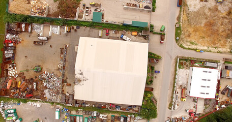 Luftaufnahme Schrotplatz Industriegebiet