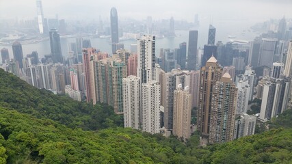 Fototapeta premium DOWN TOWN HONG KONG ISLAND PEAK GALLERIA PEAK TRAM KOWLOON VICTORIA HARBOUR 