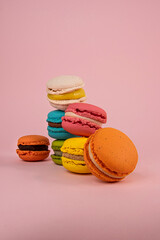 Delicious and colorful macarons