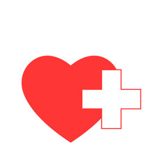 Obraz premium Heart icon with Add icon illustration,favorite sign,
