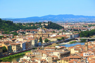 Fototapeta na wymiar View of Florence and the Arno River