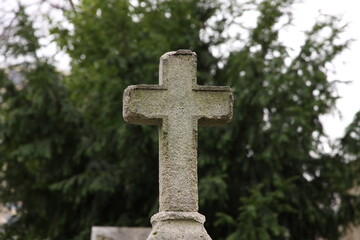 Cross in a cemetery
