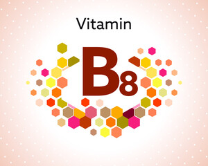 Vitamin B8 concept, Vitamin complex icon 