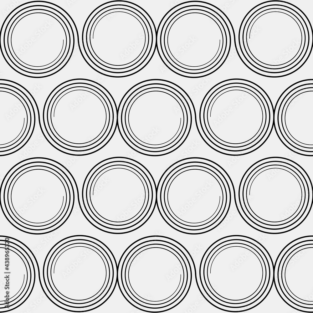 Poster wallpaer spirals. monochrome double spirals pattern. vector.