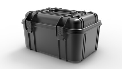 3D rendering - black case suitable for various equipment