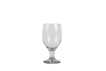 Empty beer glass isolated on white background.