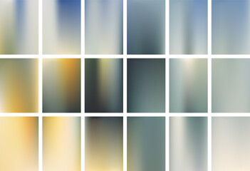 Color blending fluid gradient backgrounds vector collection for banners, posters, flyers.