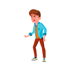 evil boy teen screaming at sport team player in gym cartoon vector. evil boy teen screaming at sport team player in gym character. isolated flat cartoon illustration