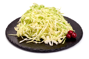 Sliced Cabbage, isolated on white background. High resolution image.