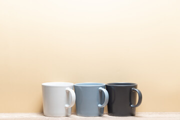 Coffee mug and copy space for your design.