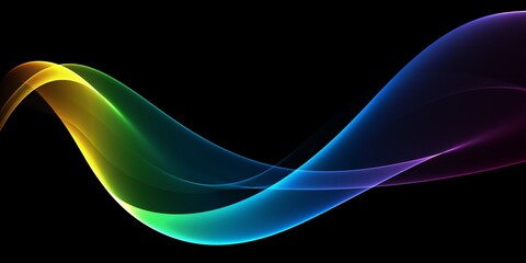 Abstract multicolored light waves background
