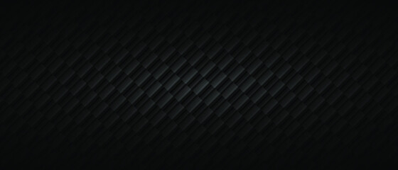 Dark black Geometric grid background. Modern dark abstract vector texture