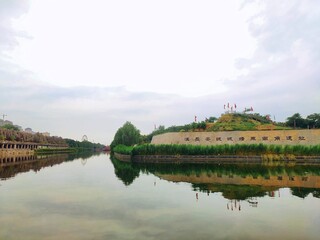Fototapeta premium a view of Hancheng lake,XIAN