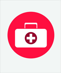 first aid kit icon on white background