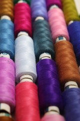 colorful threads for sewing