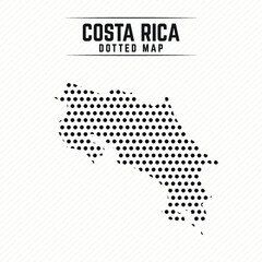 Fototapeta premium Dotted Map of Costa Rica