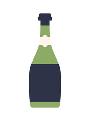 isolated wine bottle