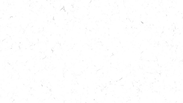 Abstract grey dust particles moving chaotically on white background with a stop motion effect. Animation. Blinking light grey tiny objects, seamless loop.