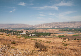 Panoramic view of the Jordan Valley, Israel.