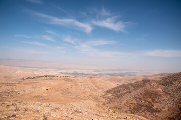 Fototapeta na wymiar Panoramic view of the Jordan Valley, Israel.