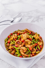 Stir-fried Stink Bean and Prawn
