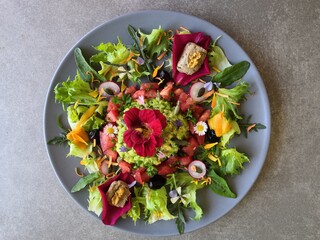 plate with vegetables