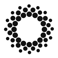 Halftone circle background. vector illustration