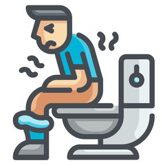 Diarrhea icon of Daily routine set