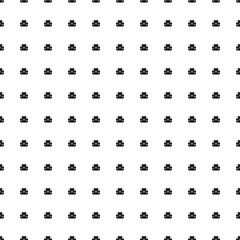 Square seamless background pattern from geometric shapes. The pattern is evenly filled with black castle symbols. Vector illustration on white background