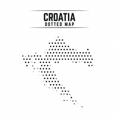Dotted Map of Croatia