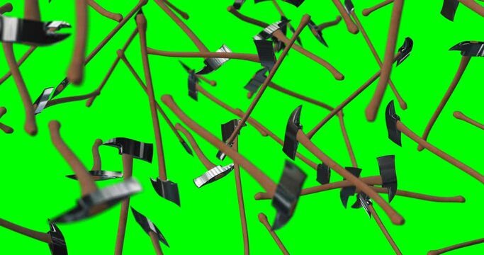 Fire Axe falling Slow Motion - big version