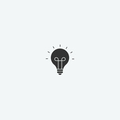 Light bulb vector icon illustration sign
