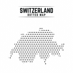 Dotted Map of Switzerland