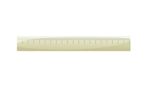 Ruler flat vector illustration isolated on white background