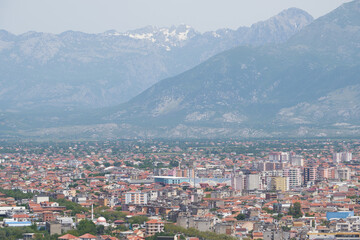Fototapeta na wymiar Panoramic view of Shkoder city, Albania