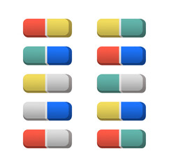 Eraser icon vector illustration template. Rubber isolated on white background