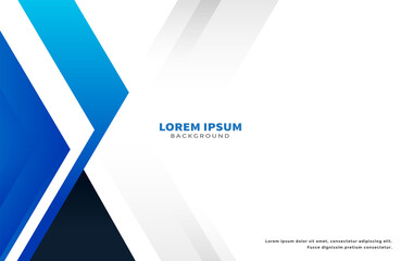 design template with white blue geometric shapes