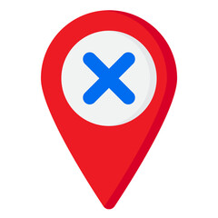 Obraz premium location flat style icon