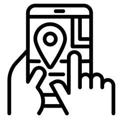 mobilephone outline style icon