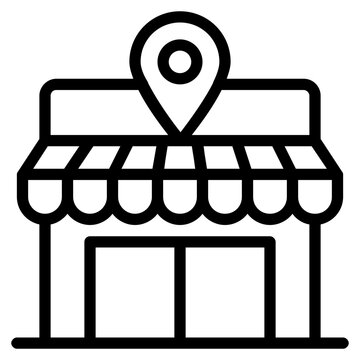 store outline style icon