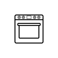 oven icon, food vector, kitchen illustration