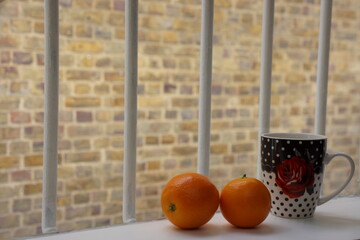 orange and mug