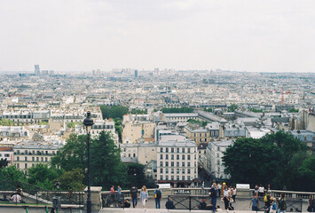 skyline in Paris from Montmartre