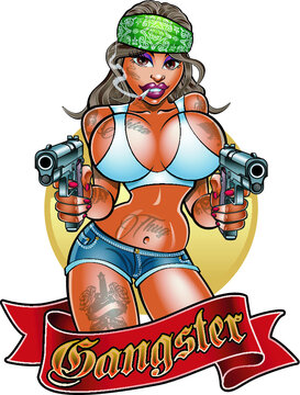 gangster girl with guns 