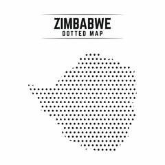 Dotted Map of Zimbabwe