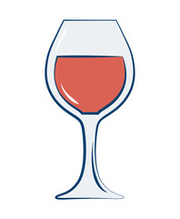 pretty wineglass illustration