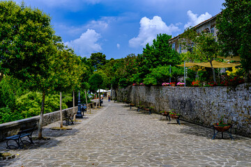 Castellabate, Salerno, Italy. Castellabate, Salerno, Italy. panoramic road