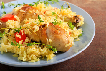 Chicken drumsticks with pepper