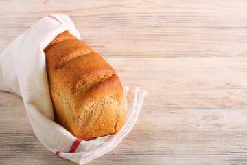 Homemade bran white loaf